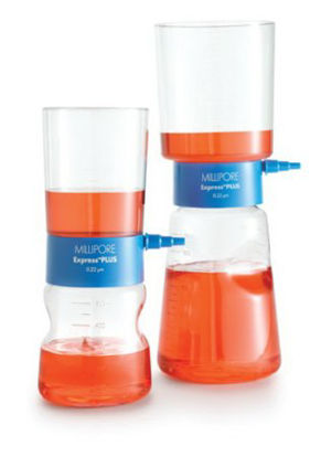 Picture of Vacuum Filter Unit 6.4 Inch, 250 mL, Clear with Blue Adapter, 0.22 µm Pore Size, 40 cm2 Filtration Area, PES Membrane, SterileSCGPU02RE