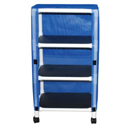 Picture of Linen Cart with Cover Echo 3 Shelves 60 lbs. per Shelf Weight Capacity PVC 3 Inch CastersE325-3C