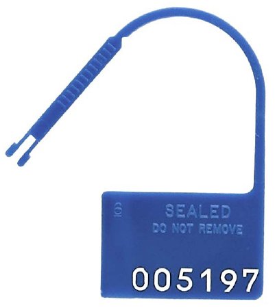 Picture of Padlock Seal RD Plastics Numbered Blue PlasticR83