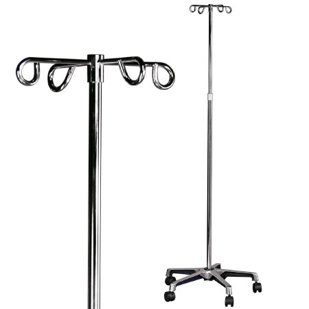 Picture of IV Pole 2-Hook 4 Legs with Two-Wheel Casters45-624-060