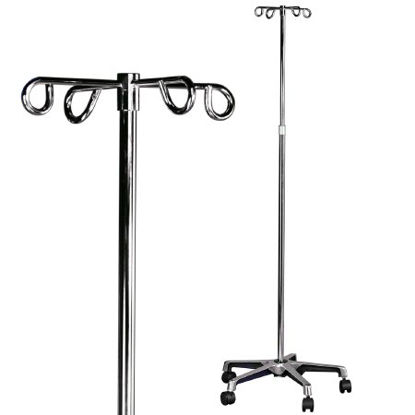 Picture of IV Pole 2-Hook 4 Legs with Two-Wheel Casters45-624-060