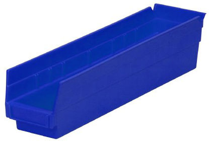 Picture of Shelf Bin Akro-Mils® Blue Industrial Grade Polymers 4 X 4-1/8 X 17-7/8 Inch30128BLUE