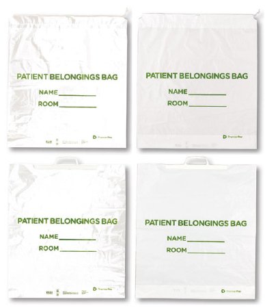Picture of Patient Belongings Bag PremierPro™ 18 X 20 Inch Polyethylene Snap Closure White6727