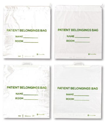 Picture of Patient Belongings Bag PremierPro™ 18 X 20 Inch Polyethylene Snap Closure White6727