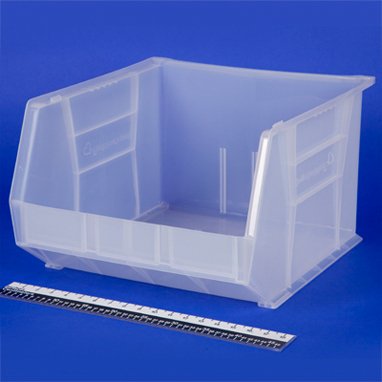 Picture of Storage Bin HCL Super Tough Semi-Clear Industrial Grade Polymers 11 X 16-1/2 X 18 Inch1438C