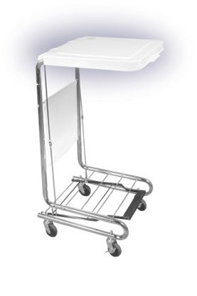 Picture of Hamper Stand Drive Medical Rolling Square Opening 36 - 42 gal. Foot Pedal Self-Closing Lid13070