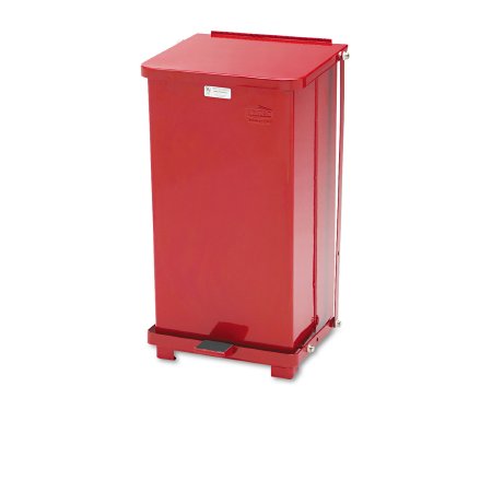 Picture of Trash Can Rubbermaid® Brute® 12 gal. Square Red Steel Step OnFGST12EPLRD