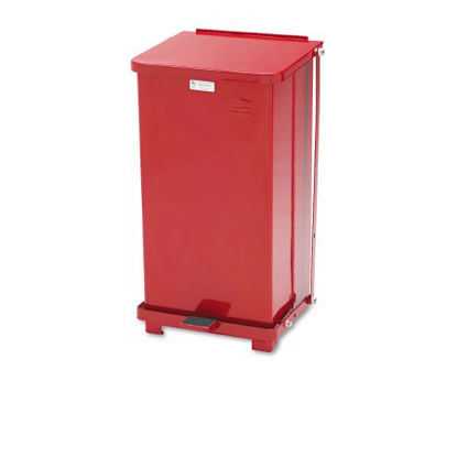 Picture of Trash Can Rubbermaid® Brute® 12 gal. Square Red Steel Step OnFGST12EPLRD