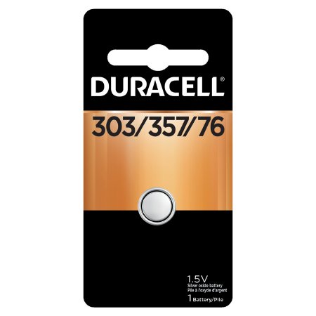 Picture of Silver Oxide Battery Duracell® 303 / 357 Coin Cell 1.5V Disposable 1 PackD303/357PK