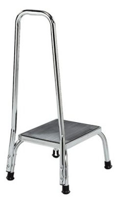 Picture of Step Stool with Handrail 1-Step Steel 9 Inch Step HeightGF1840C-2