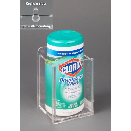 Picture of Wipe Tub Holder Clear Acrylic Manual 1 Wipe Container Countertop1WIPTUB4.5-W