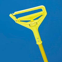 Picture of Mop Handle Quick Change 60 Inch Length Vinyl Coated Aluminum / Plastic Yellow Thumbwheel / Side Gate ConnectionBWK620