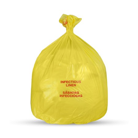 Picture of Biohazard Laundry Bag Medegen Medical Products Yellow Bag Polyethylene 30-1/2 X 43 InchRS304314Y