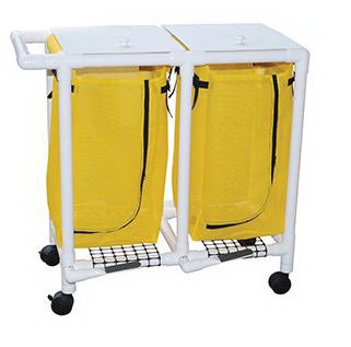 Picture of Double Hamper with Bags 4 Casters 28.92 gal.214-D-FP