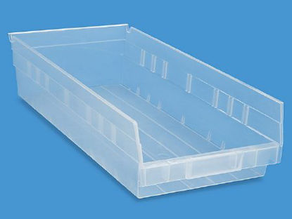 Picture of BIN, STORAGE UTILITY PLAS CLR 7 1/8"X16 1/2"X4" (12/CT)S-16297