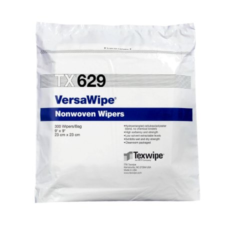 Picture of Cleanroom Wipe VersaWipe® White NonSterile 45% Polyester / 55% Cellulose Nonwoven 9 X 9 Inch DisposableTX629