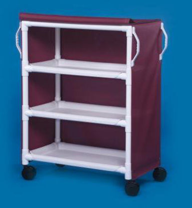 Picture of Linen Cart with Cover 3 Shelves PVC 5 Inch Heavy Duty Casters, 2 LockingLC36-3