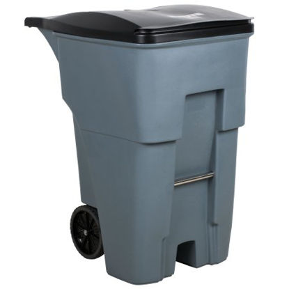 Picture of Trash Can Rubbermaid® Brute® 95 gal. Rollout Gray MDPE ManualFG9W2200GRAY