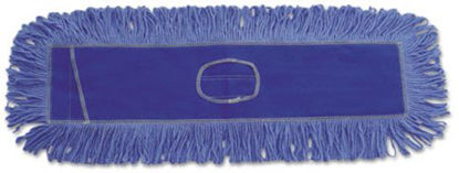 Picture of Dust Mop Pad Boardwalk® Looped-end Blue Cotton / Synthetic Fiber ReusableBWK1124