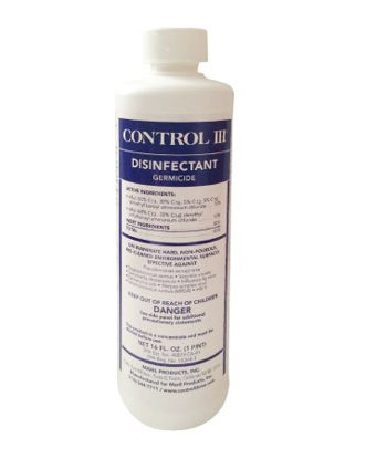 Picture of Control III® Surface Disinfectant Cleaner Quaternary Based Liquid Concentrate 16 oz. Bottle Benzaldehyde Scent NonSterileC3/DISP/01