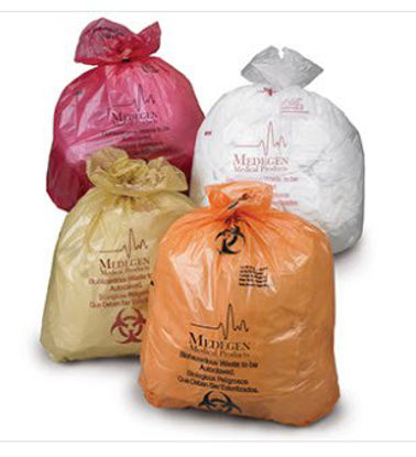 Picture of Biohazard Waste Bag Medegen Medical Products 44 gal. Red Bag Polypropylene 38 X 47 Inch848