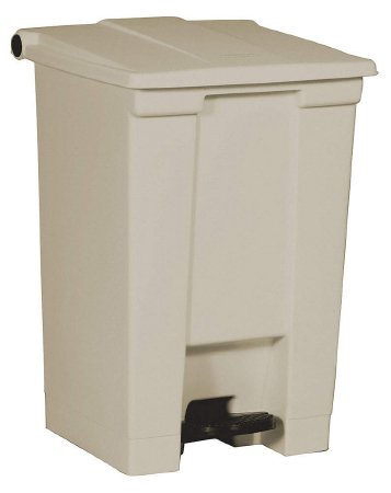 Picture of Trash Can Rubbermaid® Legacy 12 gal. Square Beige Plastic Step OnFG614400BEIG
