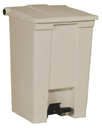 Picture of Trash Can Rubbermaid® Legacy 12 gal. Square Beige Plastic Step OnFG614400BEIG