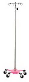 Picture of IV Pole 2-Hook 5 Legs, 3 Inch Scuff Resistant Casters, 16 Inch Diameter925517