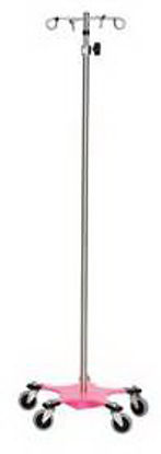 Picture of IV Pole 2-Hook 5 Legs, 3 Inch Scuff Resistant Casters, 16 Inch Diameter925517