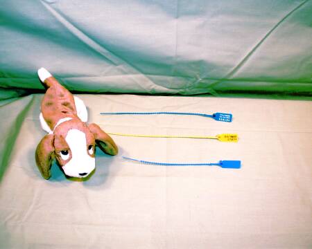 Picture of Tamper Evident Seal Pull-Tight Loks Numbered Blue Plastic 9 Inch9393 BL