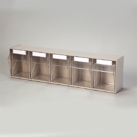 Picture of Storage Bin Unit Tilters® Tilt Front White Plastic 5-1/4 X 6-1/2 X 23-5/8 Inch1205W