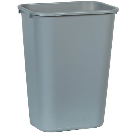 Picture of Trash Can Deskside 41-1/4 Quart Rectangular Gray LLDPE Open TopFG295700GRAY