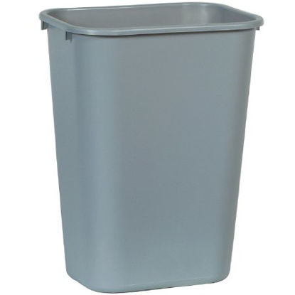 Picture of Trash Can Deskside 41-1/4 Quart Rectangular Gray LLDPE Open TopFG295700GRAY