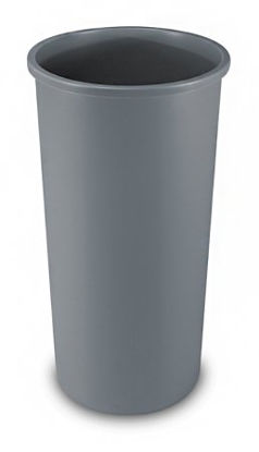 Picture of Trash Can Rubbermaid® Untouchable® 22 gal. Round Gray LLDPE Open TopFG354600GRAY