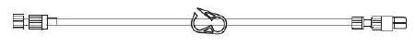 Picture of Extension Set 30 Inch Tubing Without Port 1.3 mL Priming Volume DEHP-Free10010525