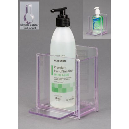 Picture of Hand Hygiene Holder Clear PETG Manual 1 Bottle Wall MountHANDSANS-W