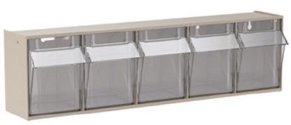 Picture of Tilt Front Bin TiltView® Tan Plastic 5-3/8 X 6-1/2 X 23-5/8 Inch06705