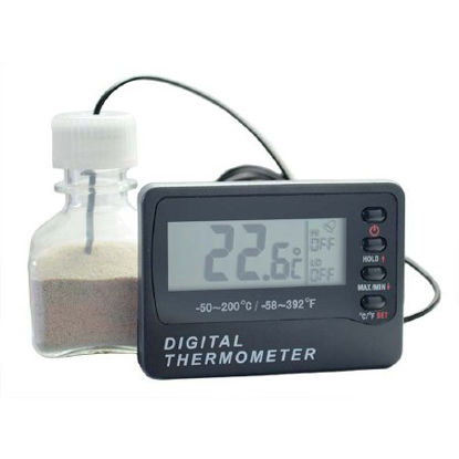 Picture of Digital Oven Thermometer Fahrenheit / Celsius -58° to +158°F (-50° to +70°C) Bottle Probe Battery OperatedACC801OV