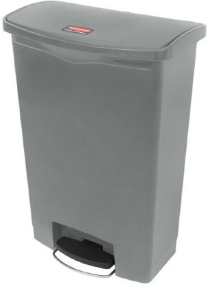 Picture of Trash Can Rubbermaid® Streamline™ 24 gal. Rectangular Gray Plastic Step On1883606