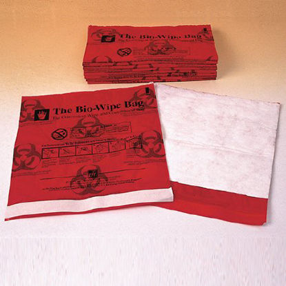 Picture of Biohazard Waste Bag Bio-Wipe Red Bag 11.5 X 12 InchMLBM015111