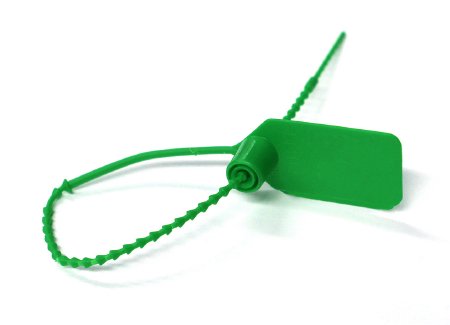 Picture of Tamper Evident Seal Pull-Tight Loks Numbered Green Plastic 9 Inch9393 GN