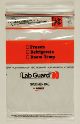 Picture of Biohazard Specimen Bag Lab Guard® Clear Bag Polyethylene 6 X 9 Inch9513