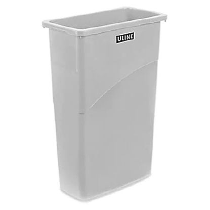 Picture of Trash Can ULINE® 23 gal. Rectangular Gray LLDPE Open TopH-5148GR