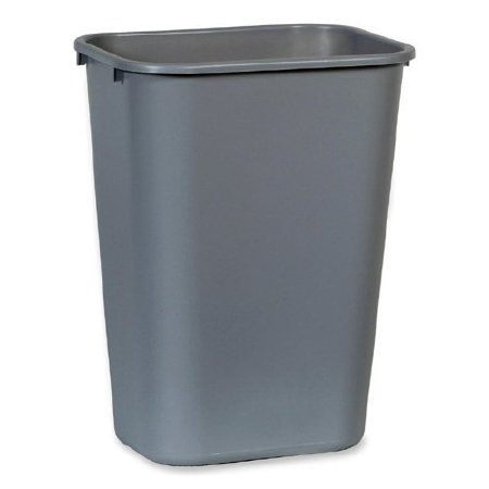 Picture of Trash Can Rubbermaid® 10.25 gal. Rectangular Gray Plastic Open TopRCP295700GY