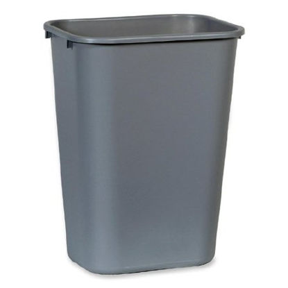 Picture of Trash Can Rubbermaid® 10.25 gal. Rectangular Gray Plastic Open TopRCP295700GY