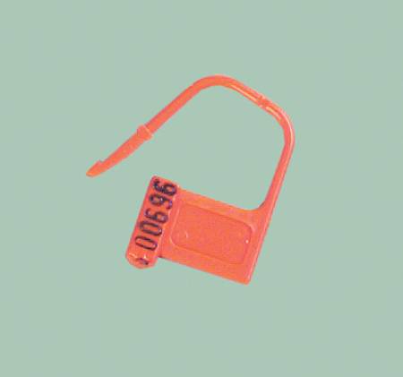 Picture of Heavy-Duty Padlock Seal Health Care Logistics Numbered Red Plastic 7/8 X 1-3/8 Inch7805