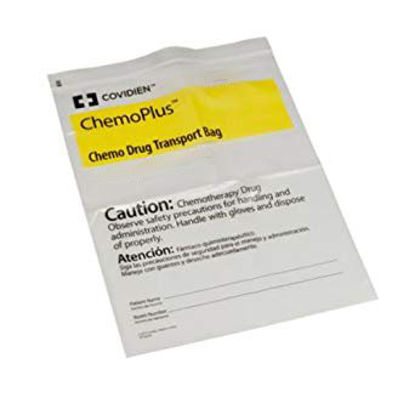 Picture of Chemo Drug Transport Bag ChemoPlus™ 13 X 19 Inch Clear / Yellow Zip ClosureCT0525