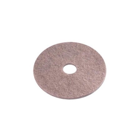 Picture of Hard Floor Burnishing Pad Porko Natural 20 Inch Brown / Gray Polyester / Natural Fiber401720
