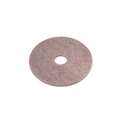 Picture of Hard Floor Burnishing Pad Porko Natural 20 Inch Brown / Gray Polyester / Natural Fiber401720