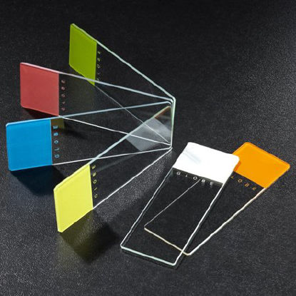 Picture of Microscope Slide 1304 Series 25 X 75 X 1 mm Yellow Frosted End1304Y